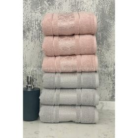 Özdilek Blossom 6 Adet Pembe-Gri El-Yüz Havlusu