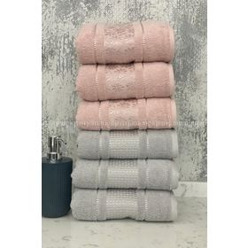 Özdilek Blossom 6 Adet Pembe-Gri El-Yüz Havlusu
