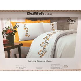 Özdilek Boqutique Claret Hardal Çift Kişilik Nevresim Takımı