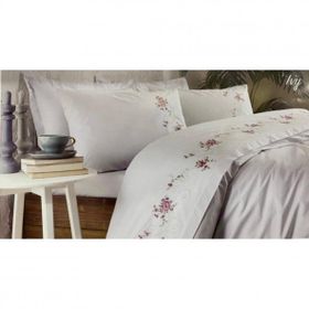 Özdilek Boutique Ivy Nakışlı Ekru Çift Kişilik Nevresim Takımı