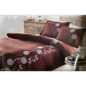 Özdilek Boutique Mira Kahve Çift Kişilik 200x220 cm Nevresim Takımı