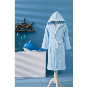 Özdilek Boy Marine Kapüşonlu Kadife 9-10 Yaş Çocuk Bornozu
