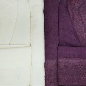 Özdilek Branch Krem-Mürdüm Aile Bornoz Set