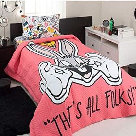 Özdilek Bugs Bunny Smile Kırmızı Tek Kişilik Lisans Baskılı Kapitone Nevresim Takımı
