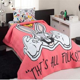 Özdilek Bugs Bunny Smile Kırmızı Tek Kişilik Lisans Baskılı Kapitone Nevresim Takımı