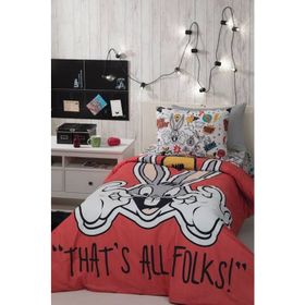 Özdilek Bugs Bunny Smile Kırmızı Tek Kişilik Lisans Baskılı Kapitone Nevresim Takımı