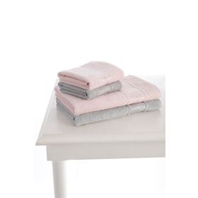 Özdilek Camellia Best Set Gri Pembe Banyo Hamam Takımı