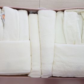 Özdilek Carmin Krem Bornoz Seti