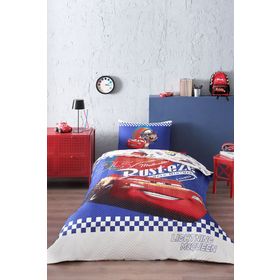 Özdilek Cars Cyber Tek Kişilik Disney Lisanslı Lastikli Fitted Çarşaf Kapitone Çocuk Nevresim Takımı