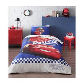 Özdilek Cars Cyber Tek Kişilik Disney Lisanslı Lastikli Fitted Çarşaf Kapitone Çocuk Nevresim Takımı