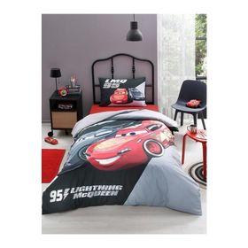 Özdilek Cars Lmq 95 Disney Lisanslı Fittet Çarşaflı Gri Tek Kişilik Nevresim Takımı