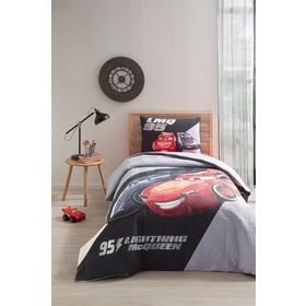 Özdilek Cars Lmq 95 Disney Lisanslı Fittet Çarşaflı Gri Tek Kişilik Nevresim Takımı