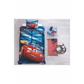 Özdilek Cars Unlimited Tek Kişilik Disney Lisanslı Açık Mavi Tek Kişilik Çocuk Yatak Örtüsü
