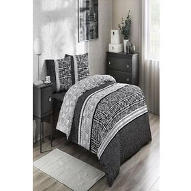 Özdilek Çarşafı Lastikli Gri Çift Kişilik Nevresim Takımı