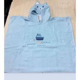 Özdilek Cat Nakışlı Panço Mavi 1-2 Yaş Erkek Bornoz