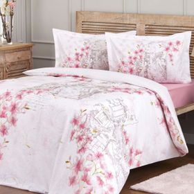 Özdilek Cheerful Pembe Çift Kişilik Nevresim Takımı