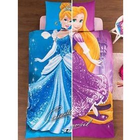 Özdilek Çift Taraflı Lisanslı Tek Kişilik Princess Cindirella Ve Rapunzel Nevresim Takımı