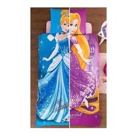 Özdilek Çift Taraflı Lisanslı Tek Kişilik Princess Cindirella Ve Rapunzel Nevresim Takımı