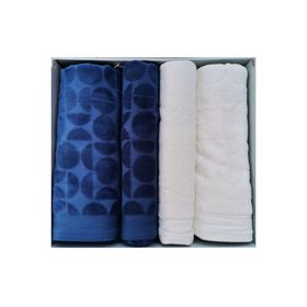 Özdilek Circular Best Set Krem İndigo Hamam Takımı