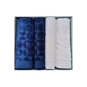 Özdilek Circular Best Set Krem İndigo Hamam Takımı