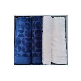 Özdilek Circular Best Set Krem İndigo Hamam Takımı
