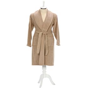 Özdilek Classic Bej 3XL Şalyaka Kapüşonlu Battal Boy Bornoz