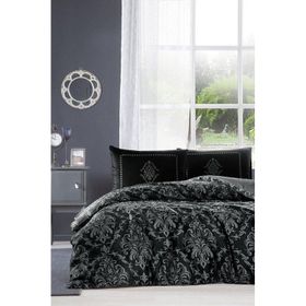 Özdilek Clasurol Siyah 200x220 cm Çift Kişilik Soft Life Saten Nevresim Takımı