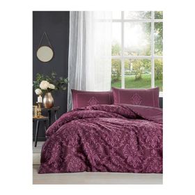 Özdilek Clasurol Soft lıfe Saten Mürdüm Çift Kişilik Nevresim Takımı