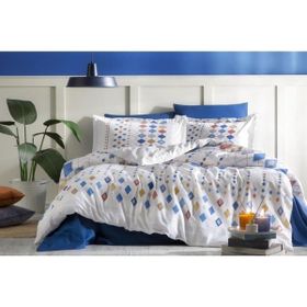 Özdilek Color Silices Mavi Çift Kişilik Ranforce Kapitone Nevresim Takımı