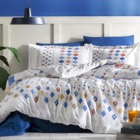Özdilek Color Silices Mavi Çift Kişilik Ranforce Kapitone Nevresim Takımı