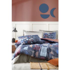 Özdilek Colored Shape Çift Kişilik Soft Life Saten Nevresim Takımı
