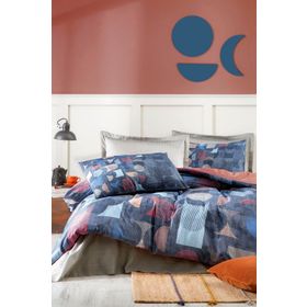 Özdilek Colored Shape Çift Kişilik Soft Life Saten Nevresim Takımı