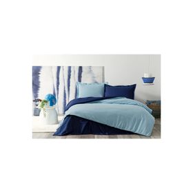 Özdilek Colormix Aqua Lacivert Düz Tek Kişilik Nevresim Takımı