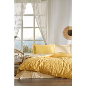 Özdilek Colormix Bal Sarısı Gold Ranforce Çift Kişilik Nevresim Takımı