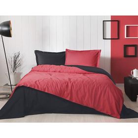Özdilek Colormix Desensiz Düz Kırmızı Siyah Çift Kişilik Nevresim Takımı