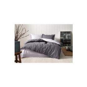 Özdilek Colormix Düz Antrasit Gri Çift Kişilik Nevresim Takımı