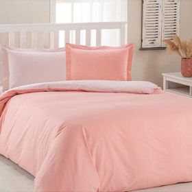 Özdilek Colormix Düz Pudra Somon Çift Kişilik Ranforce Nevresim Takımı
