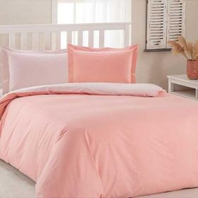 Özdilek Colormix Düz Pudra Somon Çift Kişilik Ranforce Nevresim Takımı