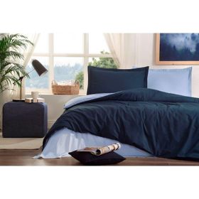 Özdilek Colormix İndigo Gök Mavisi Çift Kişilik Ranforce Nevresim Takımı