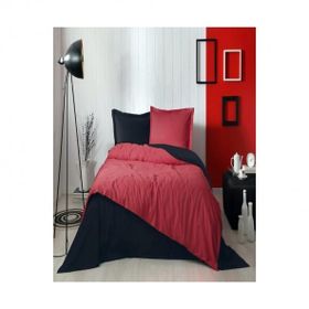 Özdilek Colormix Kırmızı Siyah Tek Kişilik Pike Takımı