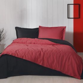 Özdilek Colormix Kırmızı Siyah Tek Kişilik Ranforce Nevresim Takımı