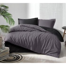 Özdilek Colormix Ranforce Antrasit Haki Çift Kişilik Nevresim Takımı
