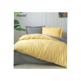 Özdilek Colormix Ranforce Antrasit Hardal Çift Kişilik Nevresim Takımı