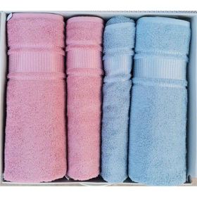 Özdilek Colourist Mavi Pembe Best Hamam Seti Banyo Havlu Takımı