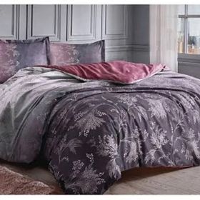 Özdilek Complete Set Ditsy Mor Kapitoneli Çift Kişilik Nevresim Takımı