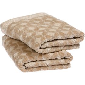 Özdilek Decora 50x90 cm Bej-Gri 2'li Kadife Pamuk El-Yüz Havlusu