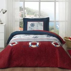 Özdilek Deep Dört Mevsim Kapitone Blue Tek Kişilik Nevresim Takımı