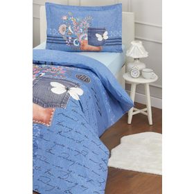 Özdilek Denim 160 x 220 cm Mavi Tek Kişilik Nevresim Takımı