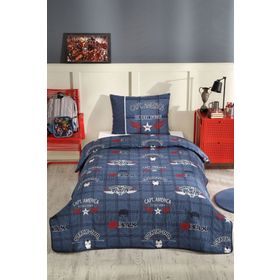 Özdilek Disney Avengers Heros Fitted Tek Kişilik Lacivert Nevresim Takımı