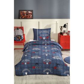 Özdilek Disney Avengers Heros Fitted Tek Kişilik Lacivert Nevresim Takımı